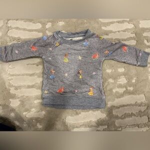 Charming Gray Sweatshirt with Colorful Characters
